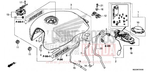FUEL TANK/FUEL PUMP (CB1100CA/CAD/NA/NAD) CB1100CAH de 2017